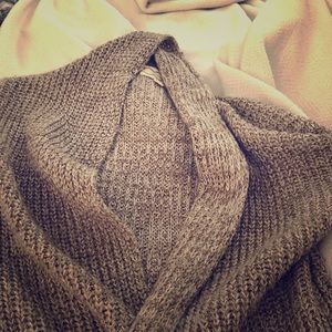 Pink rose brown sweater